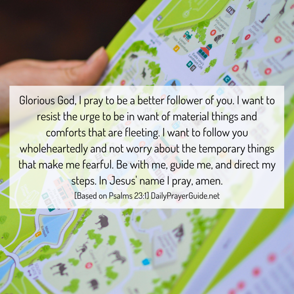 A Prayer To Follow The Lord [Psalms 23:1]